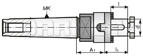 Trzpień frezarski uniwersalny Morse'a MK MS APX (7430)