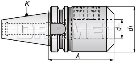 Oprawka zaciskowa DIN2080 BT40-WE25-90MM - APX (7624)