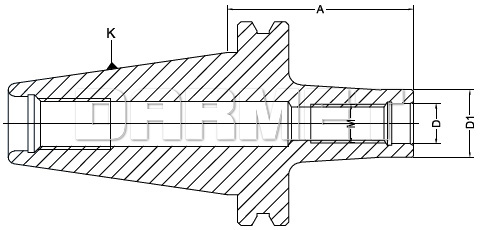 Trzpień frezarski do głowic DIN40-M10-55MM - APX (MCPY)