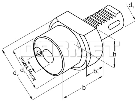 Oprawka VDI do wytaczadeł ze stożkiem Morse'a - F1.D40.MK2 - APX (Typ 1224)