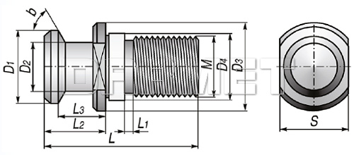 Końcówka ściągająca (grzybek) nieprzelotowa do MAS 403-BT.40-B 120MM - APX (9883)