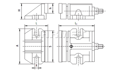 Imadło 6522- rysunek techniczny.