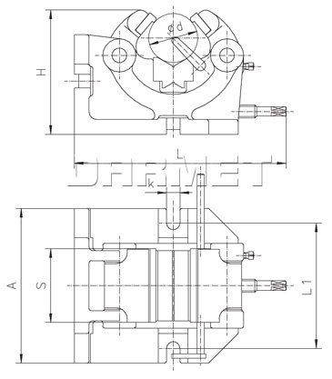 Imadło 6546 - rysunek techniczny