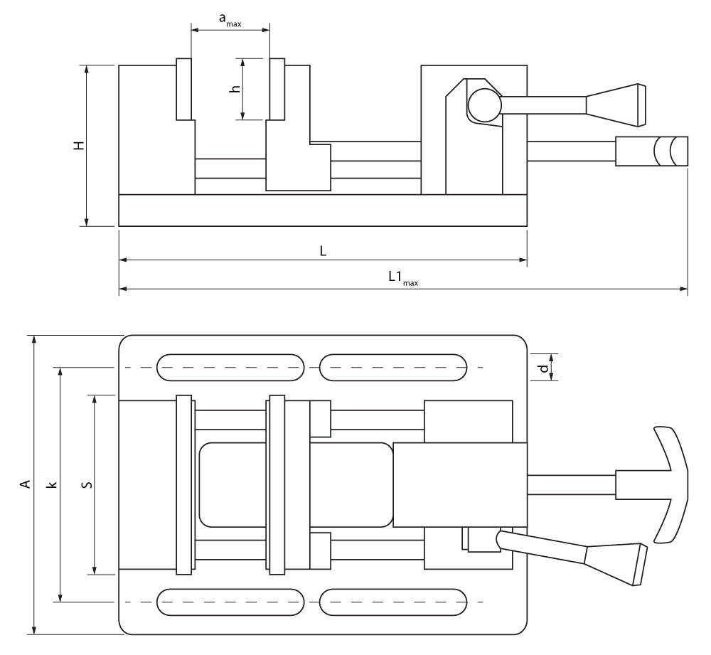 imadło szybkomocujące - wymiary