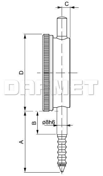 Czujnik zegarowy udarowy wodoodporny - 10/0,01MM (539D-053)