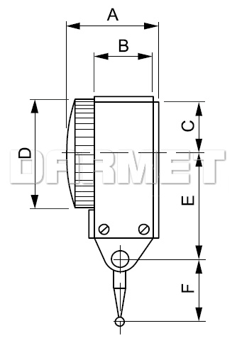 Czujnik (diatest) dźwigniowy uchylny zegarowy poziomy 0,8MM (560-011)