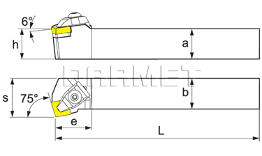 Nóż tokarski składany do toczenia zewnętrznego: DCKNL-2525-M12