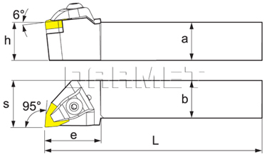 Nóż tokarski składany do toczenia zewnętrznego: DWLNL-2020-K08 rysunek techniczny