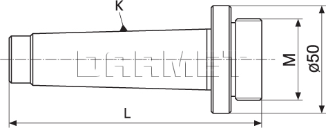 Chwyt do głowic GWZ - Morse 5 z płetwą