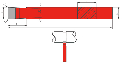 NÓŻ TOKARSKI SZEROKI NNPd ISO4 WIELKOŚĆ 16x10, WĘGLIK H10 (K10)