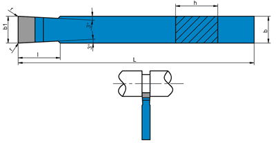 NÓŻ TOKARSKI SZEROKI NNPd ISO4 WIELKOŚĆ 20x12, węglik S30 (P30)