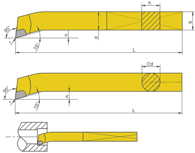 NÓŻ TOKARSKI WYTACZAK SPICZASTY NNWb ISO9 WIELKOŚĆ 25x25, WĘGLIK U20 (M20)