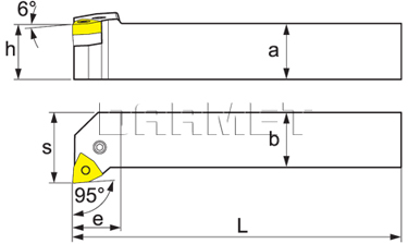 Nóż tokarski składany do toczenia zewnętrznego: PWLNL-3232-P08