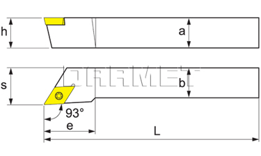 Nóż tokarski składany do toczenia zewnętrznego: SDJCL-2525-M11