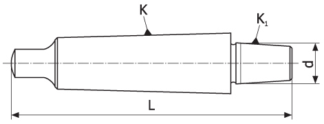 Trzpień wiertarski z chwytem Morse'a z płetwą MK2 - B12 (DM-192)