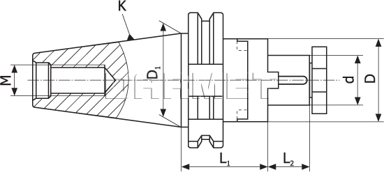 Trzpień frezarski DIN40 - 27 (DM-396)