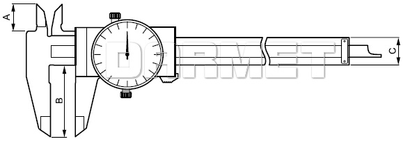 Suwmiarka zegarowa 150MM - 0,02MM (186-312S)