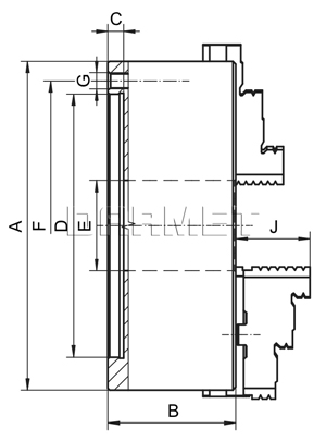 uchwyt tokarski żeliwny 3-szczękowy DARMET