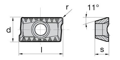 Płytka do frezowania - SDHT 1204 AESN FP35C - DOLFAMEX