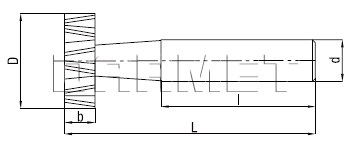 rysunek techniczny frez do rowków woodruffa model din850