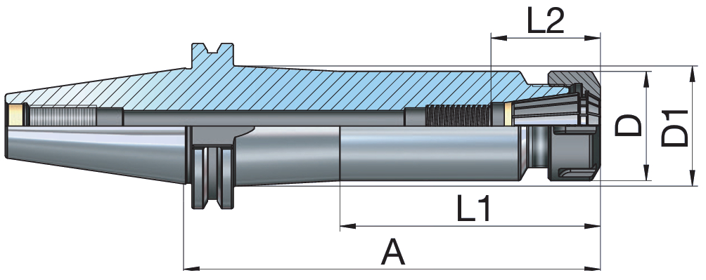 Eroglu oprawka zaciskowa DIN 30 - ER32 - wymiary