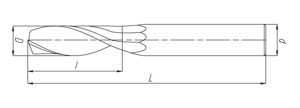 Frez trzpieniowy uniwersalny krótki  model DIN844 AKMN