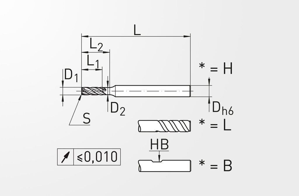 Frez HAIMER BASIC MILLi - wymiary