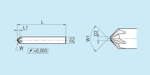 Frez HAIMER Chamfering End MILL - wymiary