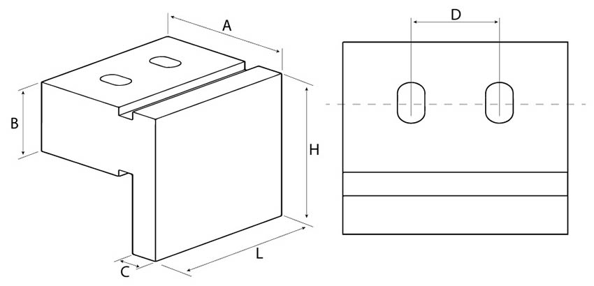 Wkładki szczękowe wysokie- wymiary