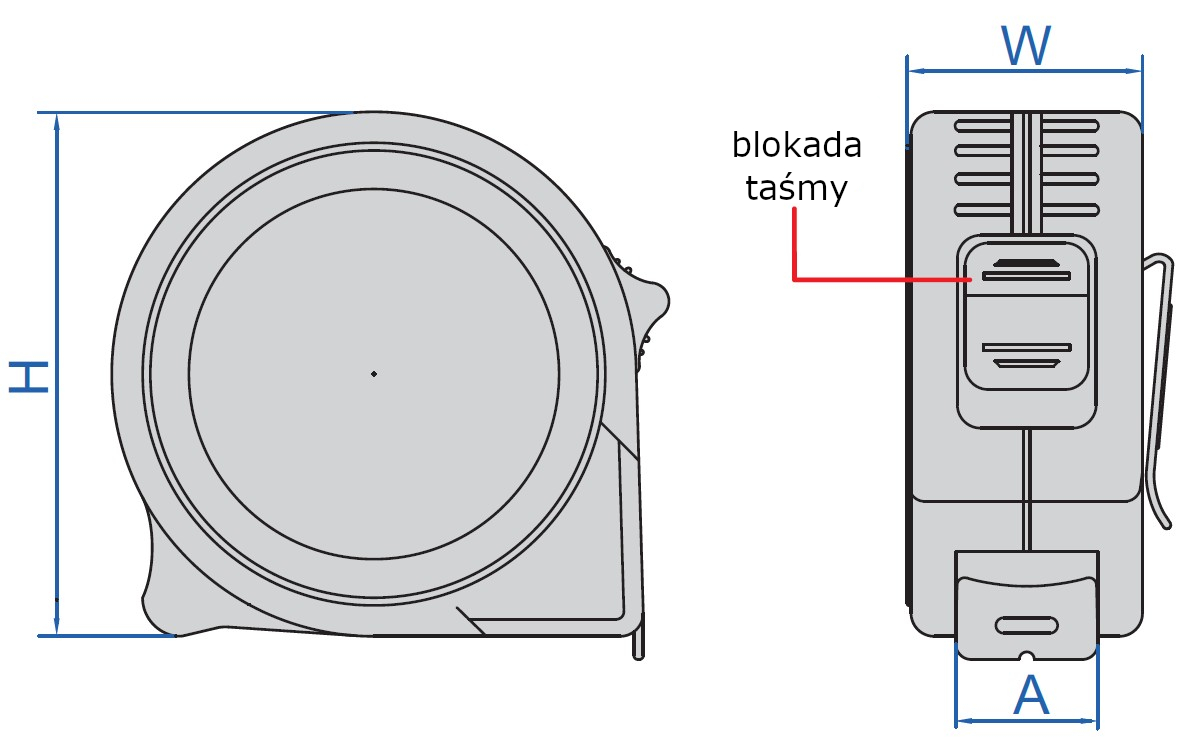 rysunek techniczny miary