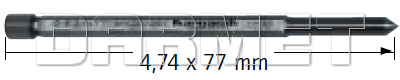 Pilot do wierteł koronowych - 4,74MM x 77MM - KARNASCH (20.1482)