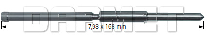 Pilot do wierteł koronowych - 7,98MM x 168MM - KARNASCH (20.1486)