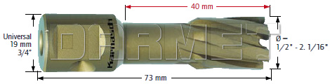 Wiertło koronowe Universal, Hard-Line - długość części roboczej 40MM - KARNASCH (20.1630)