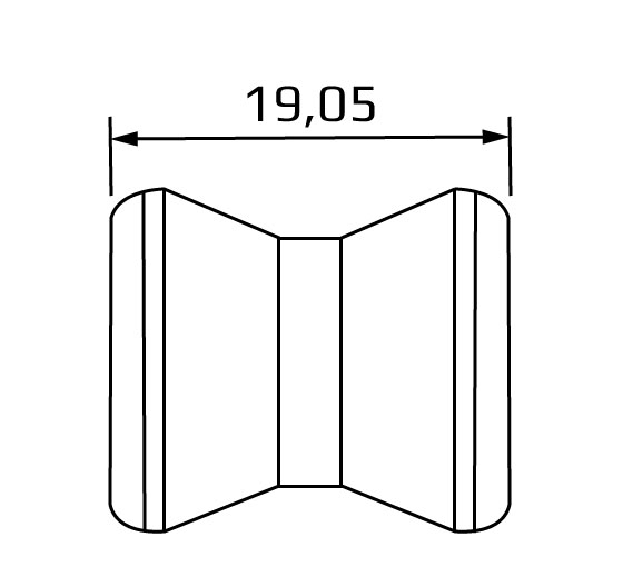 łącznik 1/4" - wymiary