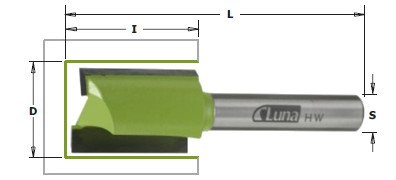 frez do drewna LUNA - rysunek techniczny