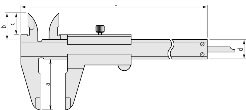 Suwmiarka 150 mm noniuszowa 530-122 mitutoyo - wymiary