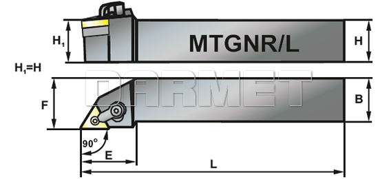 Nóż tokarski składany do toczenia zewnętrznego: MTGNL-2525-M16