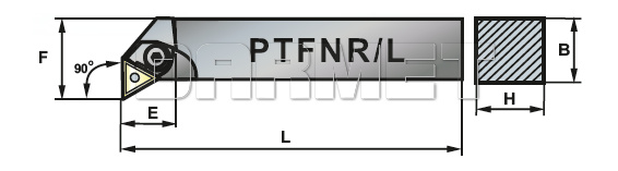 Nóż tokarski składany do toczenia zewnętrznego: PTFNL