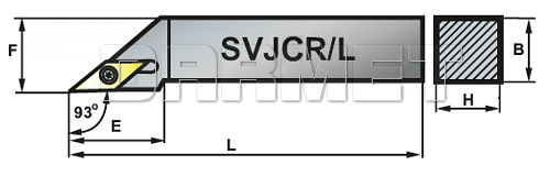 Nóż tokarski składany do toczenia zewnętrznego: SVJCL-3225-16 - PAFANA