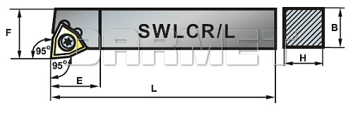Nóż tokarski składany do toczenia zewnętrznego: SWLCR-1212-11 - PAFANA