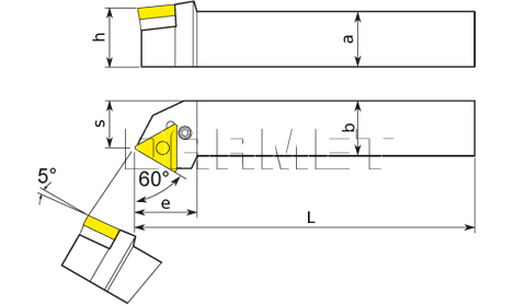 Nóż tokarski składany do toczenia zewnętrznego: PTTNR-2525M22