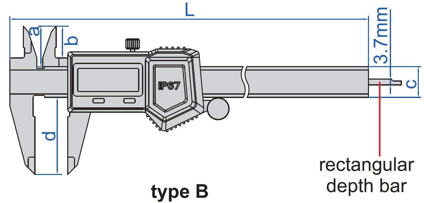suwmiarka elektroniczna insize 1118 - wymiary