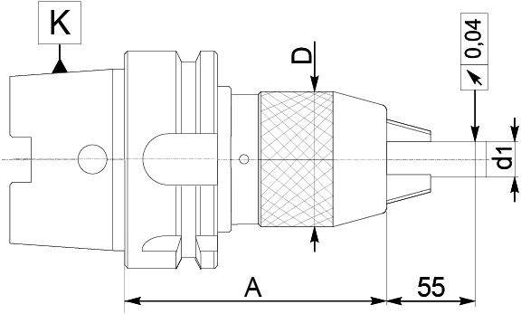 trzpien wiertarski z uchwytem wiertarskim 5391