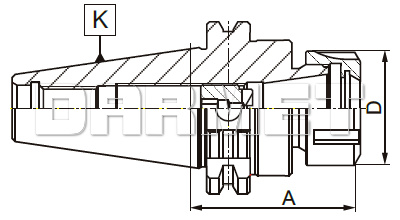 Oprawka zaciskowa do tulejek ER40 - DIN40 - 80MM - ZM KOLNO (Typ 7617)