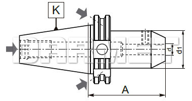 Oprawka zaciskowa DIN40 - 8MM - 100MM - ZM KOLNO (Typ 7625 AD+B)