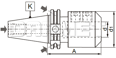 Oprawka zaciskowa DIN40 - 40MM - 120MM - ZM KOLNO (Typ 7625 AD+B)