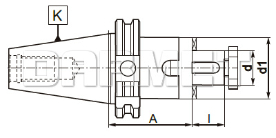Trzpień frezarski uniwersalny DIN50 - 50MM - 70MM - ZM KOLNO (Typ 7301)
