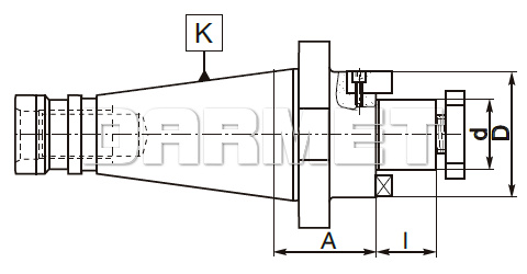 Trzpień frezarski zabierakowy - ISO DIN2080 ZM KOLNO (Typ 7311 QC)
