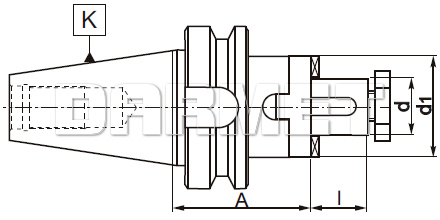 Trzpień frezarski uniwersalny BT40 - 16MM - 55MM - ZM KOLNO (Typ 7361)