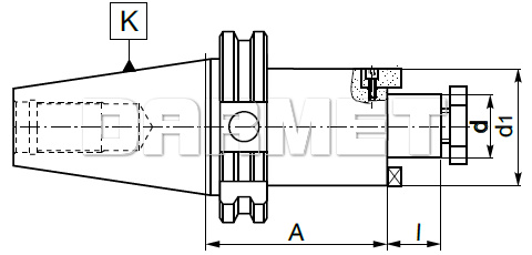 Trzpień frezarski zabierakowy DIN50 - 27MM - 110MM - ZM KOLNO (Typ 7369)